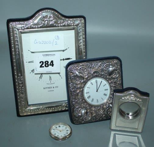 3 silver clock